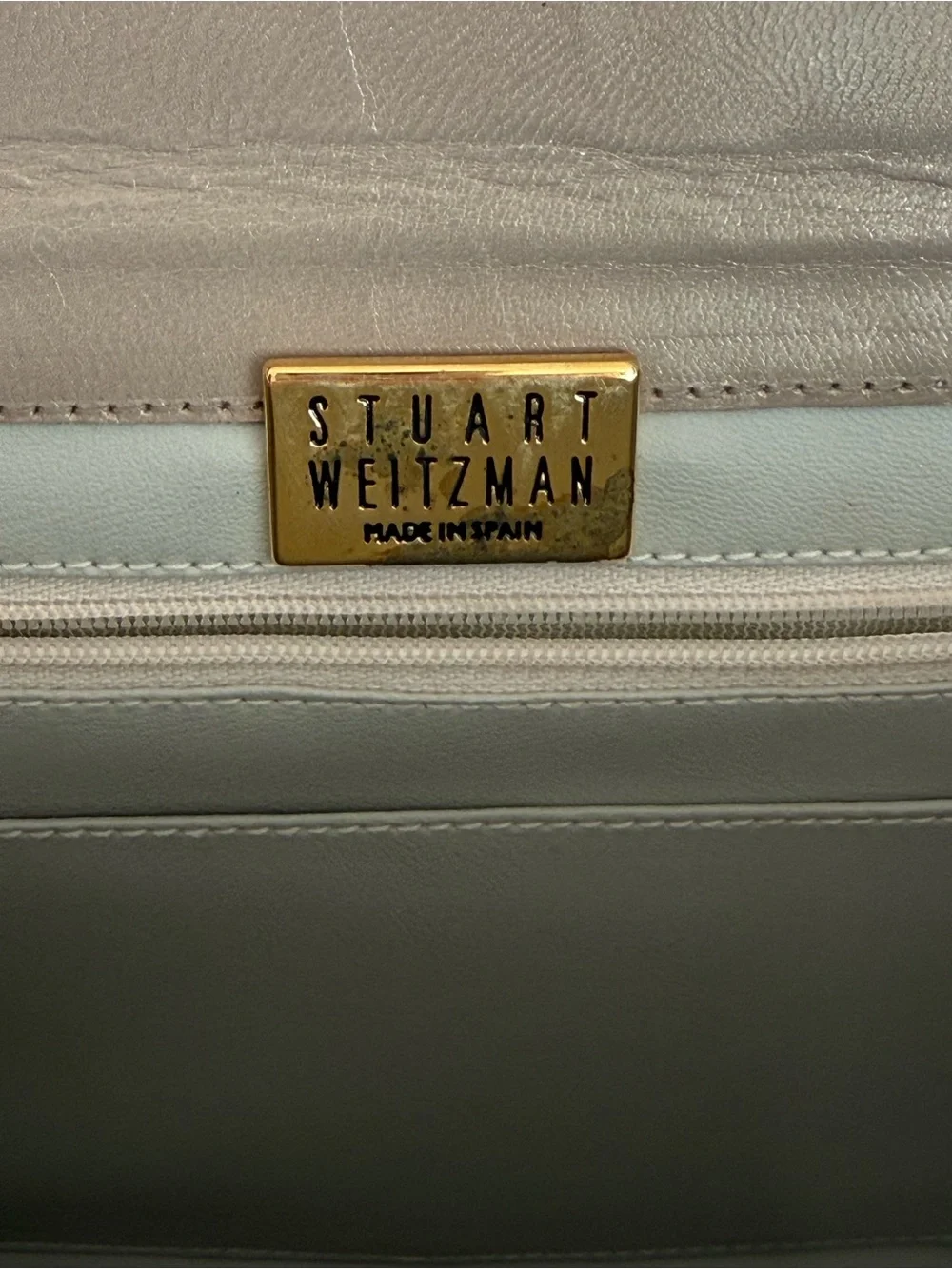 Vintage 80s 90s Stuart Weitzman Metallic Gold Bag